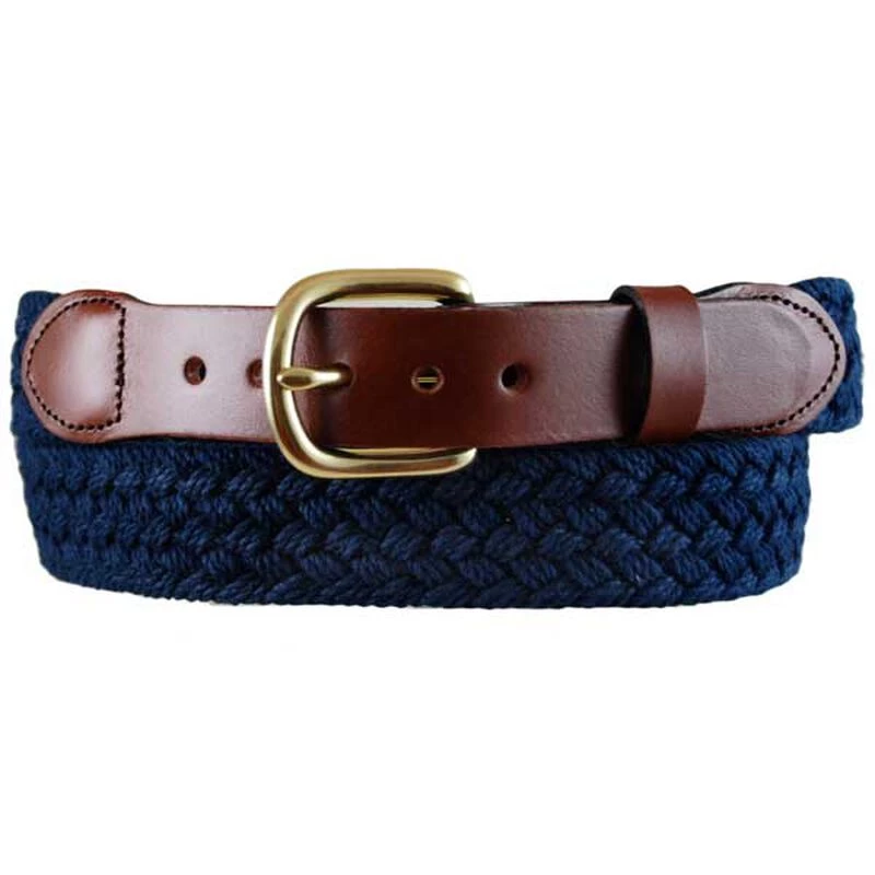 LEATHER MAN Men's Macramé Leather Tab Belt - Image 2