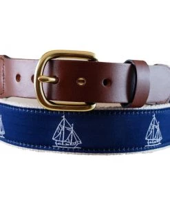 LEATHER MAN Men's Schooner Leather Tab Belt
