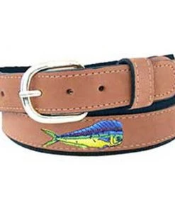 WEST MARINE Men's Embroidered Dolphin Fish Belt