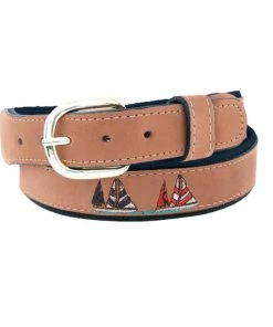 WEST MARINE Men's Sailboat Embroidered Belt