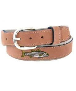 WEST MARINE Men's Embroidered Striped Bass Belt