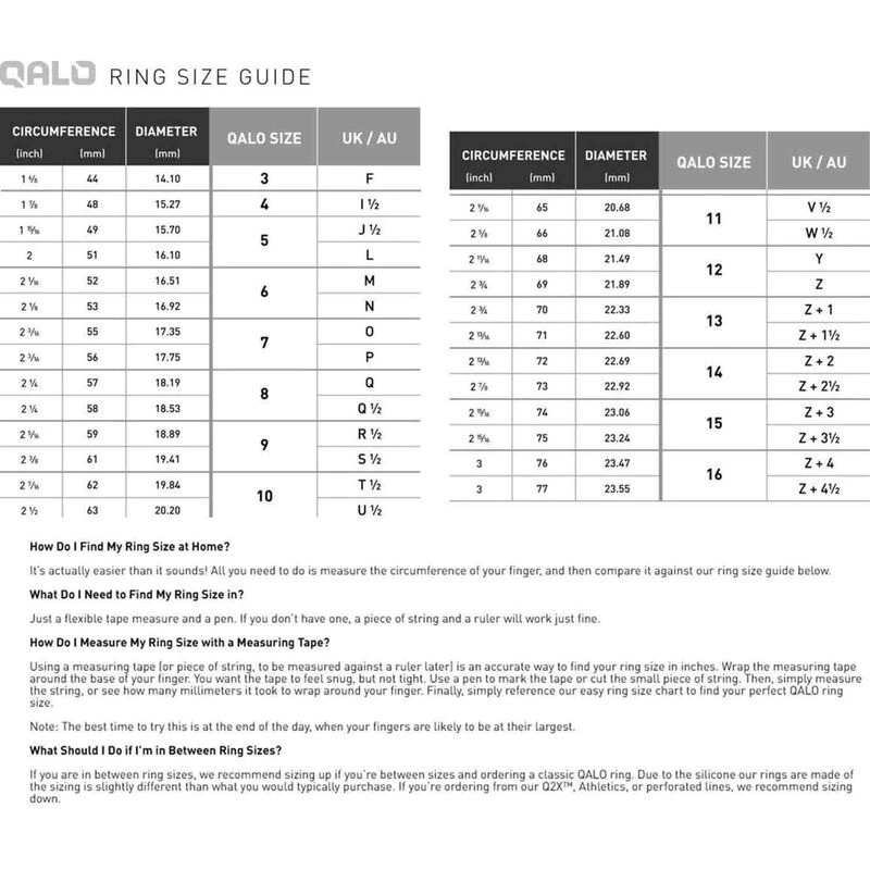 QALO Men's Step Edge Polished Silicone Ring, Size 10 - Image 3