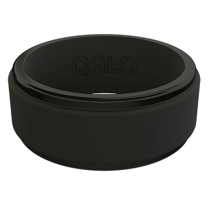 QALO Men's Step Edge Polished Silicone Ring, Size 12 - Image 2