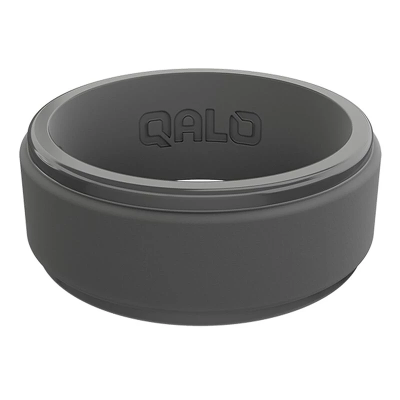 QALO Men's Step Edge Polished Silicone Ring, Size 11 - Image 2
