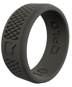 QALO Men's Crosshatch Q2X Silicone Ring, Size 11