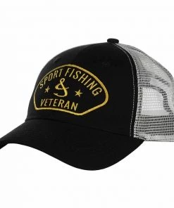 HOOK & TACKLE Sport Fishing Veteran Fishing Trucker Hat