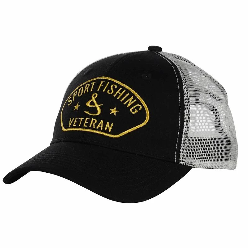 HOOK & TACKLE Sport Fishing Veteran Fishing Trucker Hat