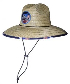 HOOK & TACKLE Sails & Stripes Lifeguard Straw Hat