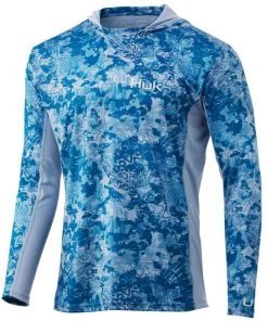 HUK Men's Icon X Tide Change Hooded Shirt