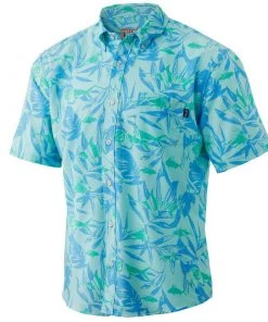 HUK Men's Kona Ocean Palms Shirt