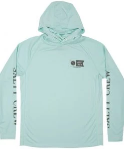 SALTY CREW Men's Alpha Flag Pinnacle + Mask Hooded Shirt