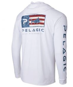 PELAGIC Men's Americamo Aquatek Icon Hooded Shirt