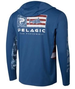 PELAGIC Men's Exo-Tech Americamo Hooded Shirt