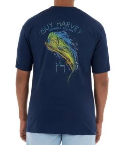 GUY HARVEY Men's Scribble Mahi Shirt